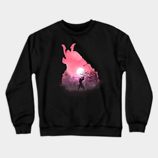 Samurai Silhouete Illustration Crewneck Sweatshirt